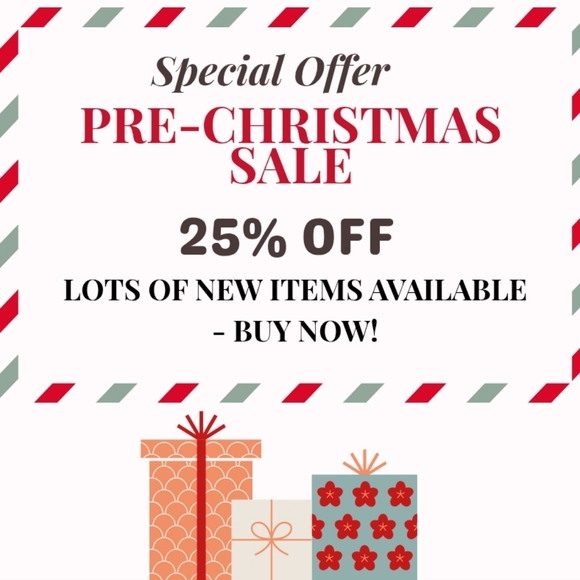 WEEKEND PRE-CHRISTMAS SALE 25% OFF ALL ITEMS OVER $10 - Picture 1 of 1